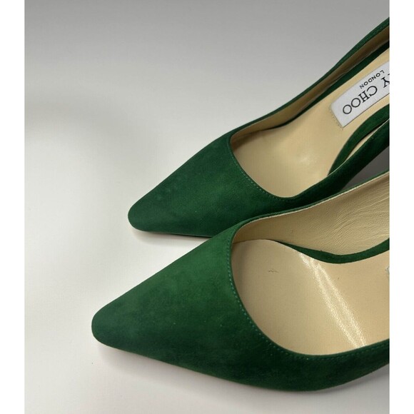 Jimmy Choo Suede Emerald Anouk Pumps Heels Shoes  Size 36 (Size 6 US) - Picture 6 of 10